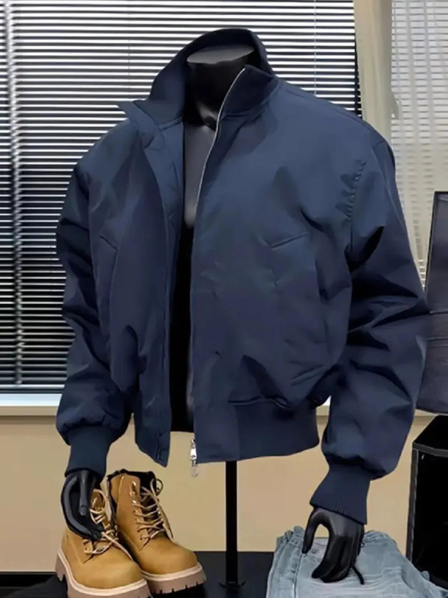 

Мужское зимнее пальто Thiened Cotton Pilot Jaet, футболка с воротником-стойкой, молодежное модное длинное пальто с застежкой-молнией