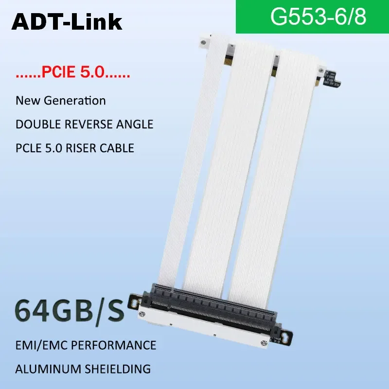 

Кабель PCIE 5.0 Riser RTX5090 RTX5080 RX8900, gpu, готовый PCIE 5,0x16, 128 ГБ/с, скорость, совместимый с PCIE 4,0, разработанный для ITX