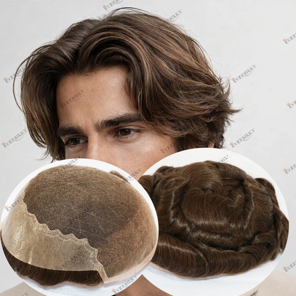 

1 # Мужской парик-накладка 1B65 1B80 с серым кружевом, реалистичный, на швейцарской кружевной и полиуретановой основе Q6, прочный протез для замещения волос