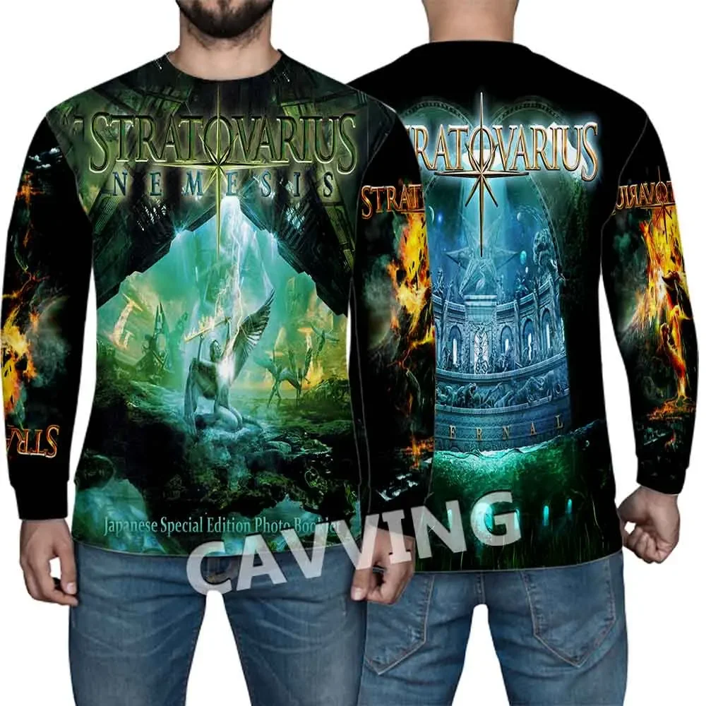 Stratovarius Band  3D Printed Crewneck Sweatshirts Harajuku Styles Tops Long Sleeve Sweatshirt Casual Sweatshirts