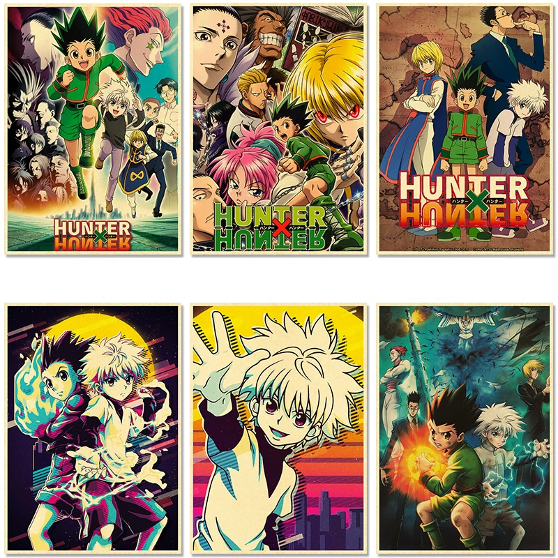 Hunter X Hunte аниме постер Декор для дома постеры комната стена Pictur крафт-бумага ретро и печать художественный Бар Кафе наклейки