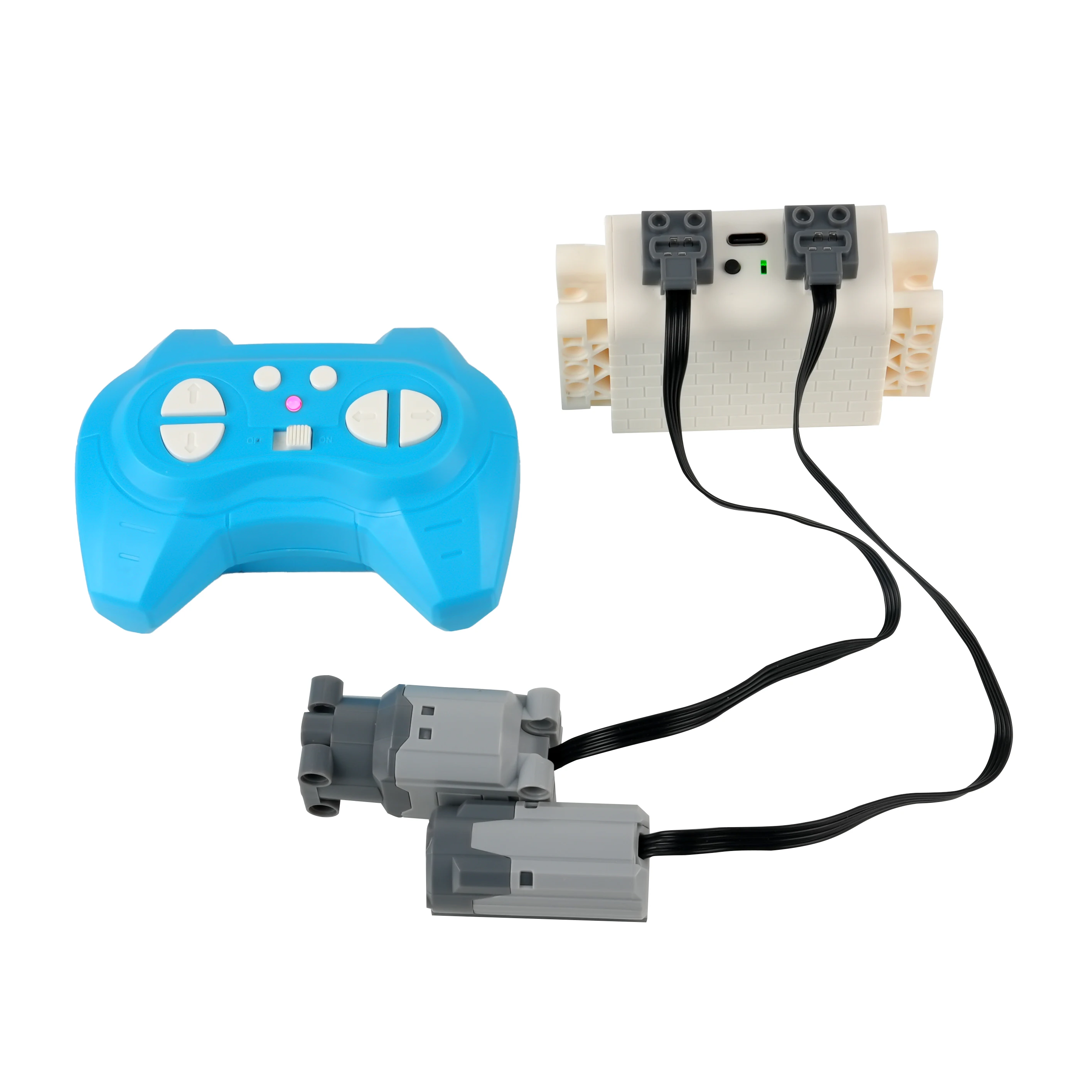 

Programmeable MOC Building Blocks Remote Control Kit with Rechargeable Lithium Battery Box for Power Functions Technical Car