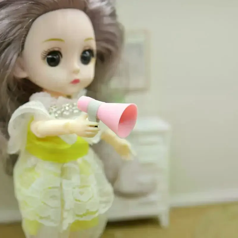 2 قطعة 1/12 دمية يده مكبر الصوت نموذج دمية المشهد الصغير اكسسوارات الديكور طفل التظاهر اللعب اللعب #5
