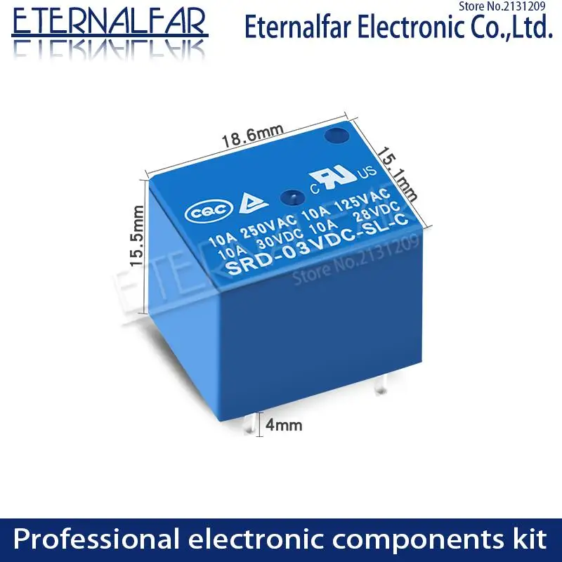 12VDC-SL-A Time Relays SRD-05VDC-SL-C 5V 6V 9V 12V 24V 48V DC 10A 125V 250V AC SPDT NO Typc A 4PIN SPDT B-M Typc C 5PIN PCB T73