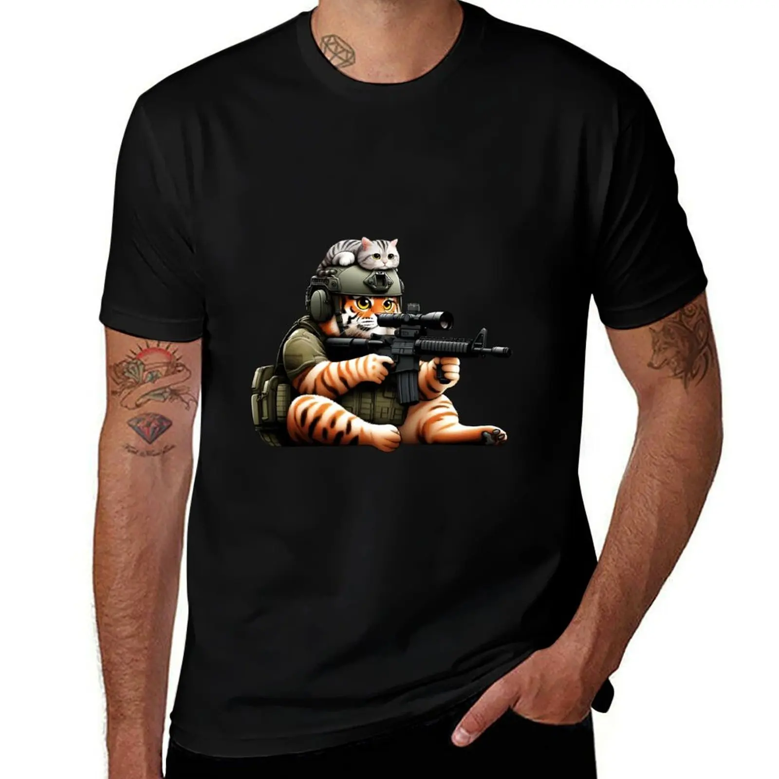 Tactical Tiger T-Shirt Breathable Workout Short Sleeve Top