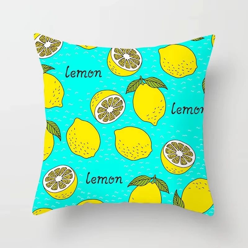 Nordic Modern Fruit Pillow Combination, Orange Fruit Pattern Cushion Cover for Sofa Office Nap Decor