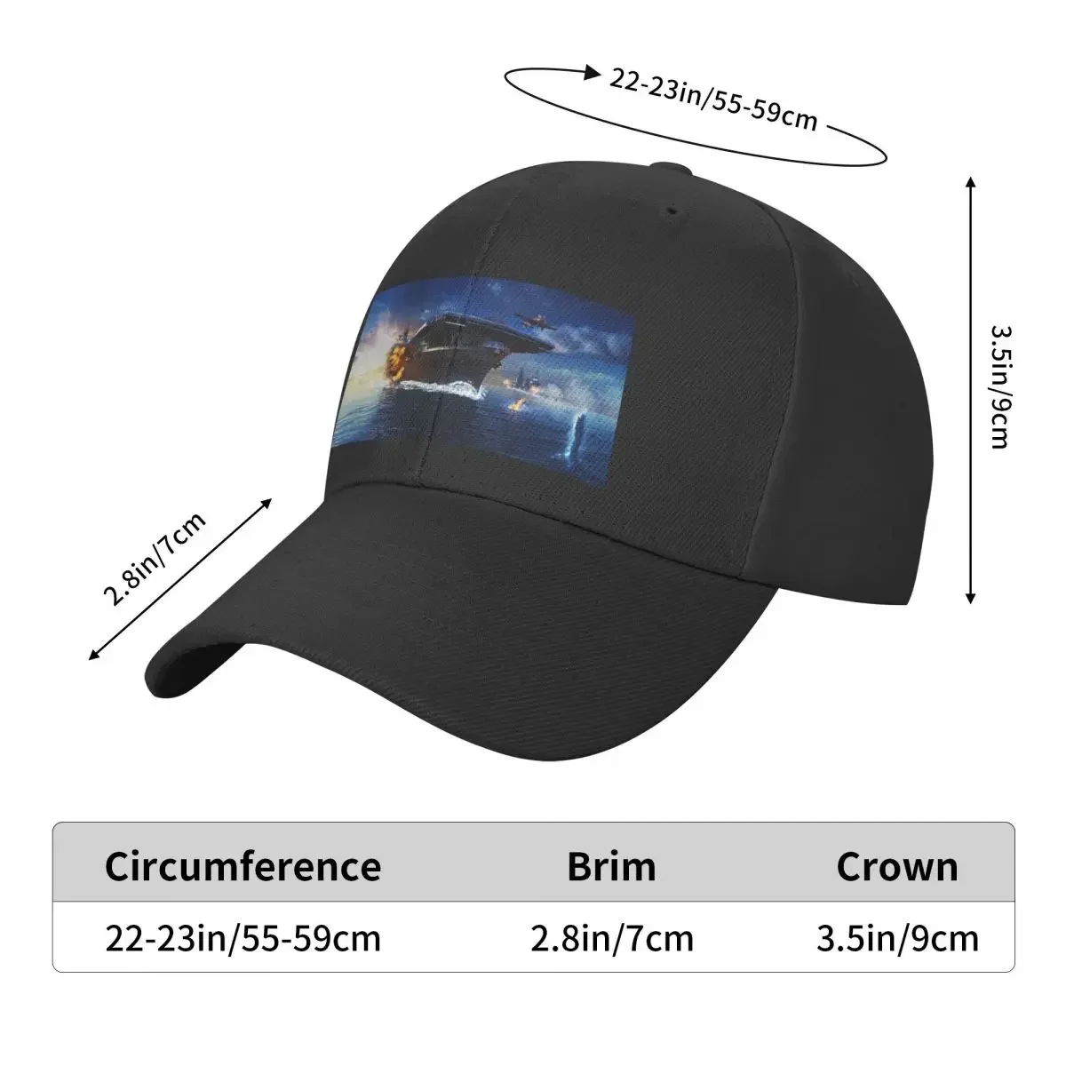 World Of Warships Baseball Cap For Men Cotton Hats Adjustable Hat Fashion Casual Cap Truck Driver Hat