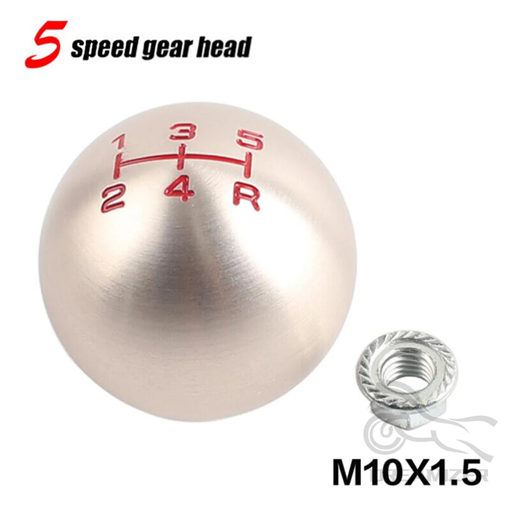 

Gear Shift Knob Aluminum 5 Speed JDM Matte Ball Shape for Honda Civic FD2 FN2 EP3 TYPE R DC2 DC5 Fit City M10*1.5 Shifter Knob