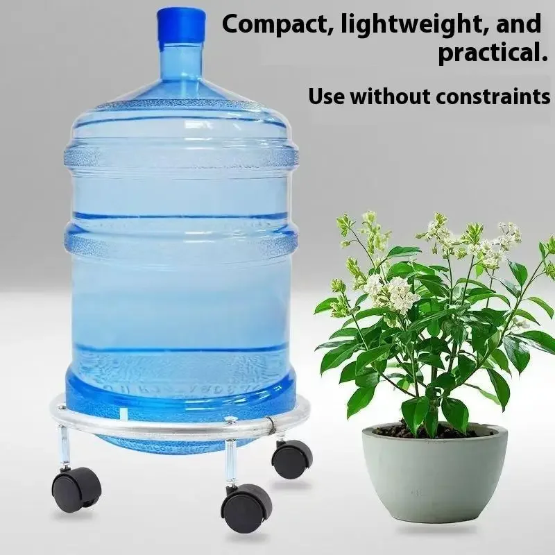 1Pc Home Mobile Tray Brake Gas Moving Bracket Mobile Tray With Flexible Casters Sturdy Base For Home Kitchen Storage Rack Tool