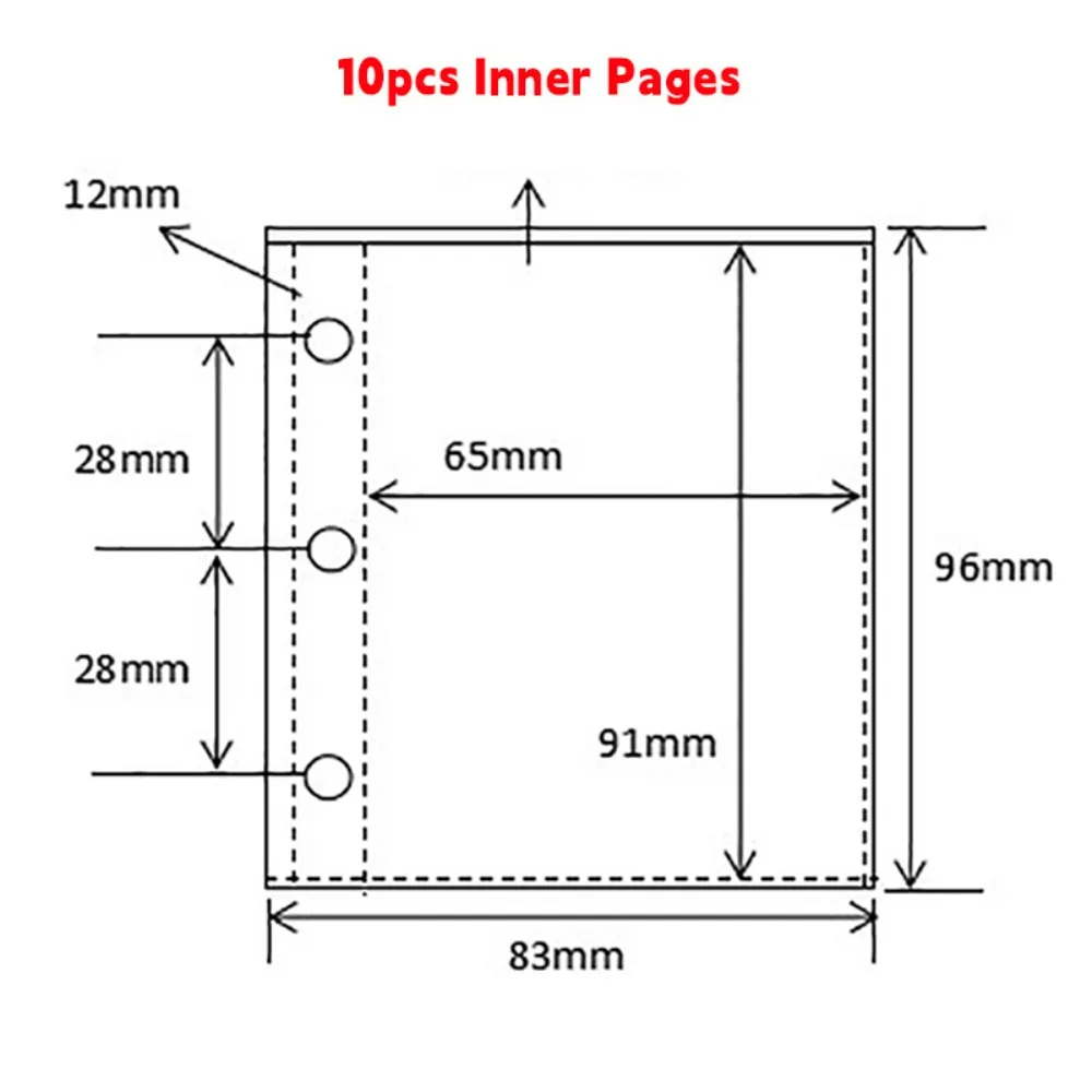 Simple A5/A8 Photocards Holder Loose Leaf Design Water Ripple Photo Album Transparent Storage Booklet