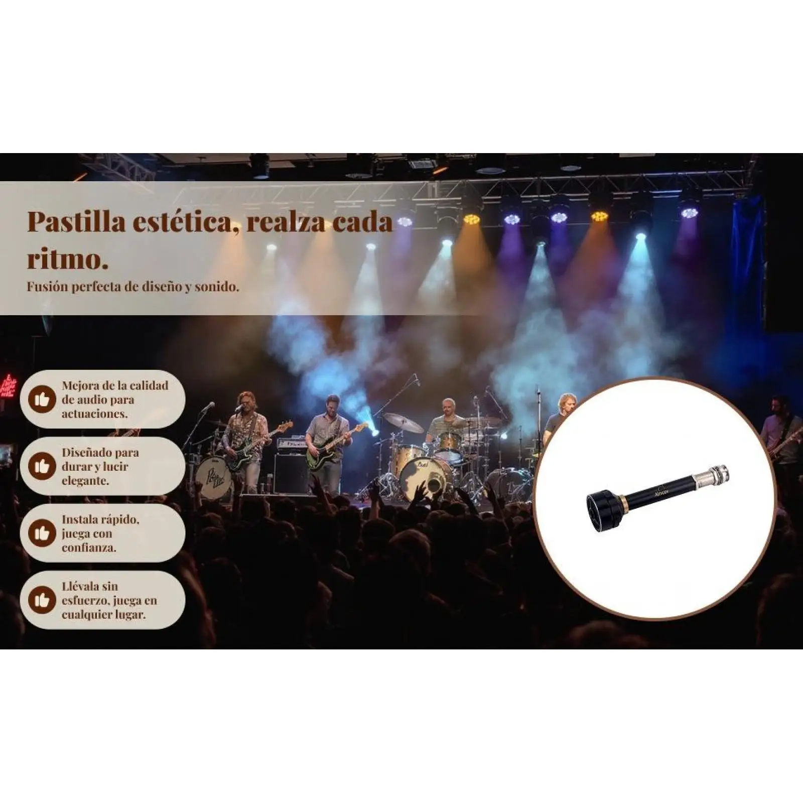 

Легко устанавливаемый кахонный барабанный звукосниматель EQ, ударный барабанный инструмент, черный