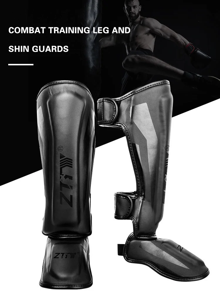 

ZTTY Боксерские щитки для бокса Sanda Fighting Подъемные щитки для бокса Утолщенное боевое снаряжение Защита лодыжки Леггинсы для тхэквондо