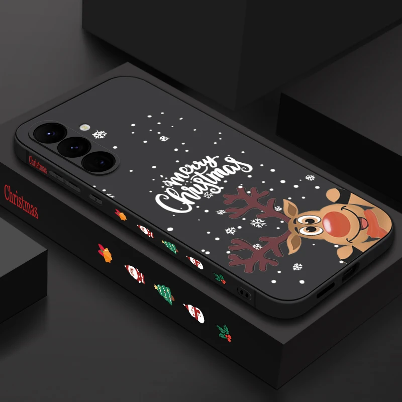 Weihnachten Elch Telefon Fall Für Samsung Galaxy S25 S24 S22 S23 Ultra S23 Plus S24 FE A56 A17 A16 A36 A55 A54 A53 A15 A35 TPU Abdeckung