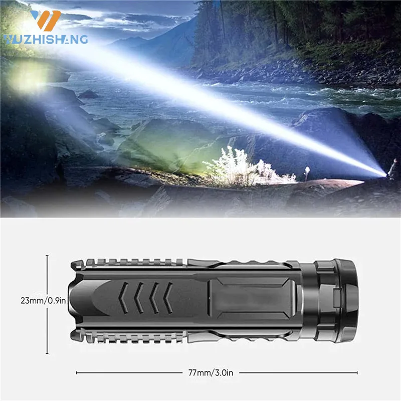 1/2PC Special Forces Strong Light Flashlight Powerful LED USB Charging Flashlight Outdoor Portable Household Commonly Used Light