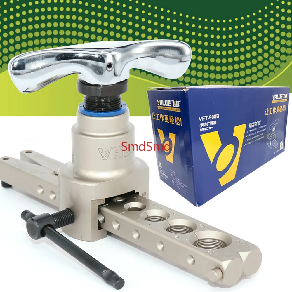 VFT-908B Integrated Universal Spreader 6-19mm Reamer Flaring Copper Pipe Tube Expander Eccentric Tube Expander Tool