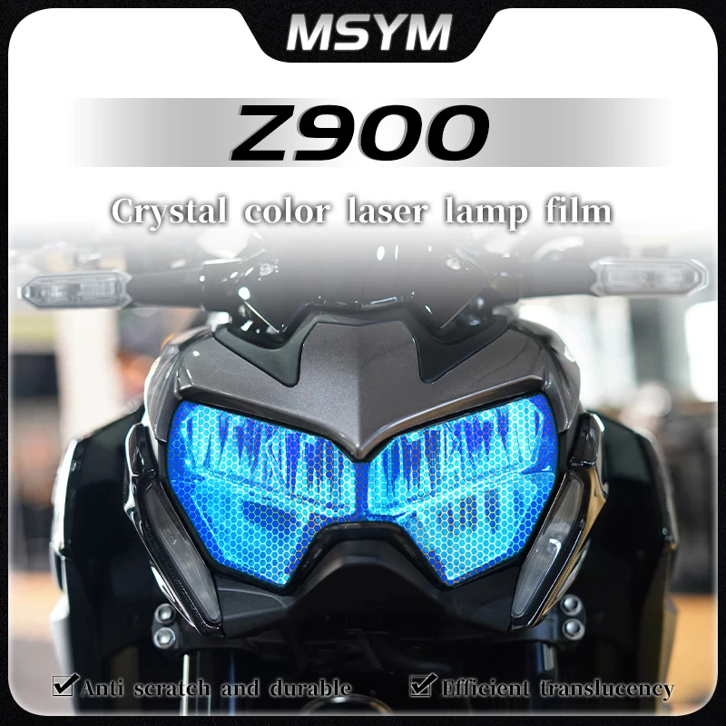 

For Kawasaki Z900 Z 900 z900 z 900 Honeycomb laser film transparent headlight film smoked black tail light film accessories