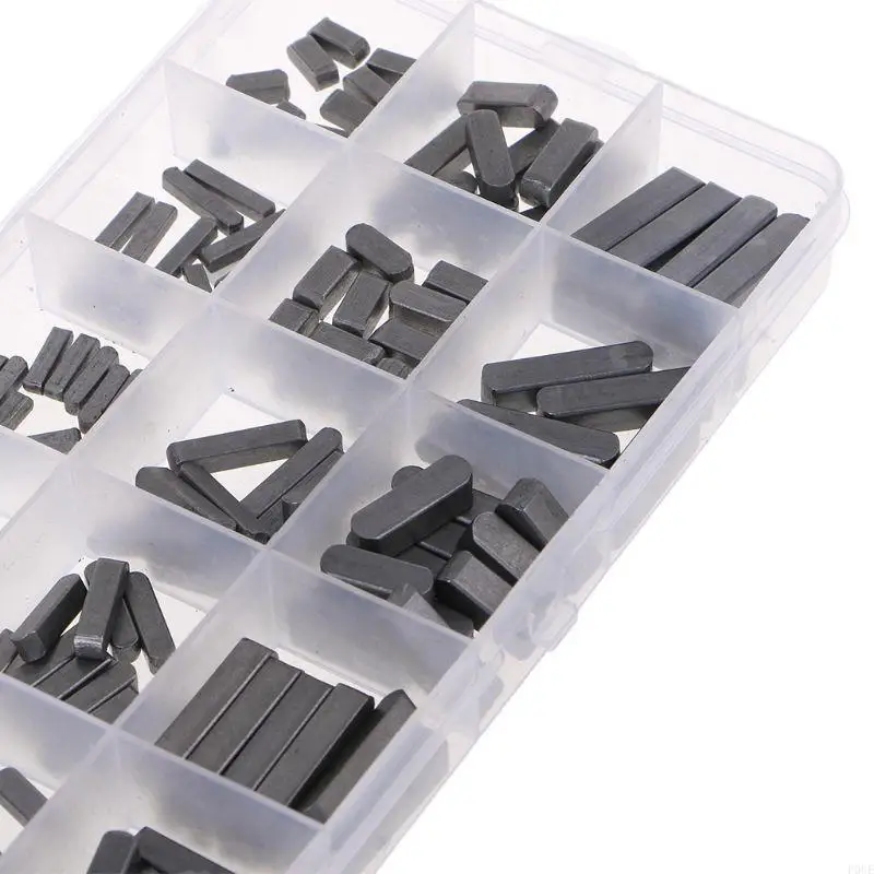 P0UE 140 Pcs for Key Stock Assortment Parallel Shaft Keys Set with Plastic