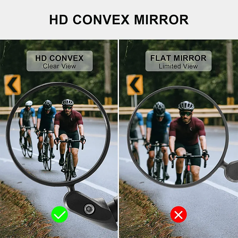 HD-Fahrrad-Rückspiegel mit verstellbarem Lenker – verbessert die Sicherheit und Sicht beim Fahren – Detail 13