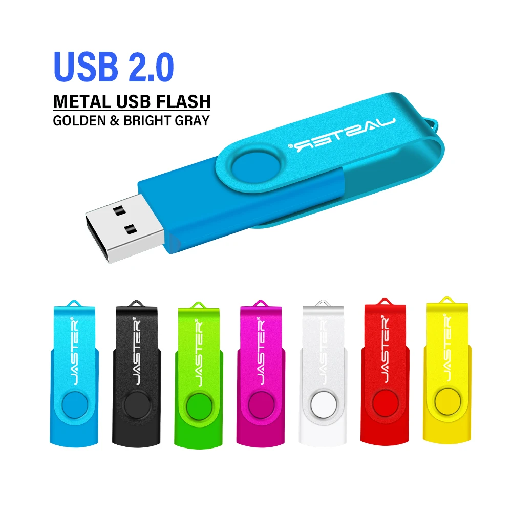 JASTER OTG Rotatable 360° USB Flash Drive 64GB Pen Drives Memory Stick 32GB Gifts Key Chain U Disk 16GB 8GB 4GB