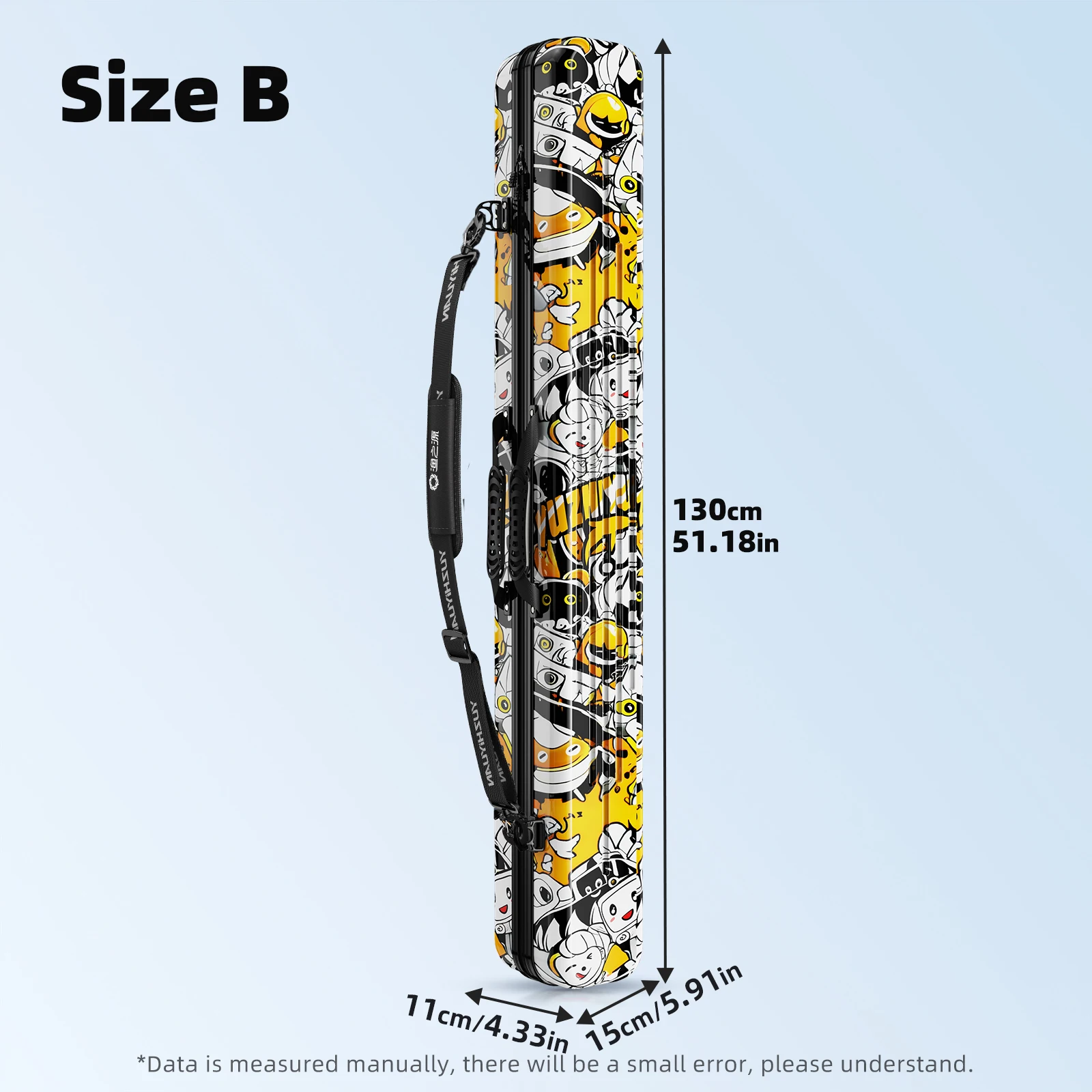 حقيبة صنارة الصيد، طراز جرافيتي 2025، سعة كبيرة، قوية، مضادة للضغط، حماية للقضيب، مقاومة للبقع، سهلة التنظيف