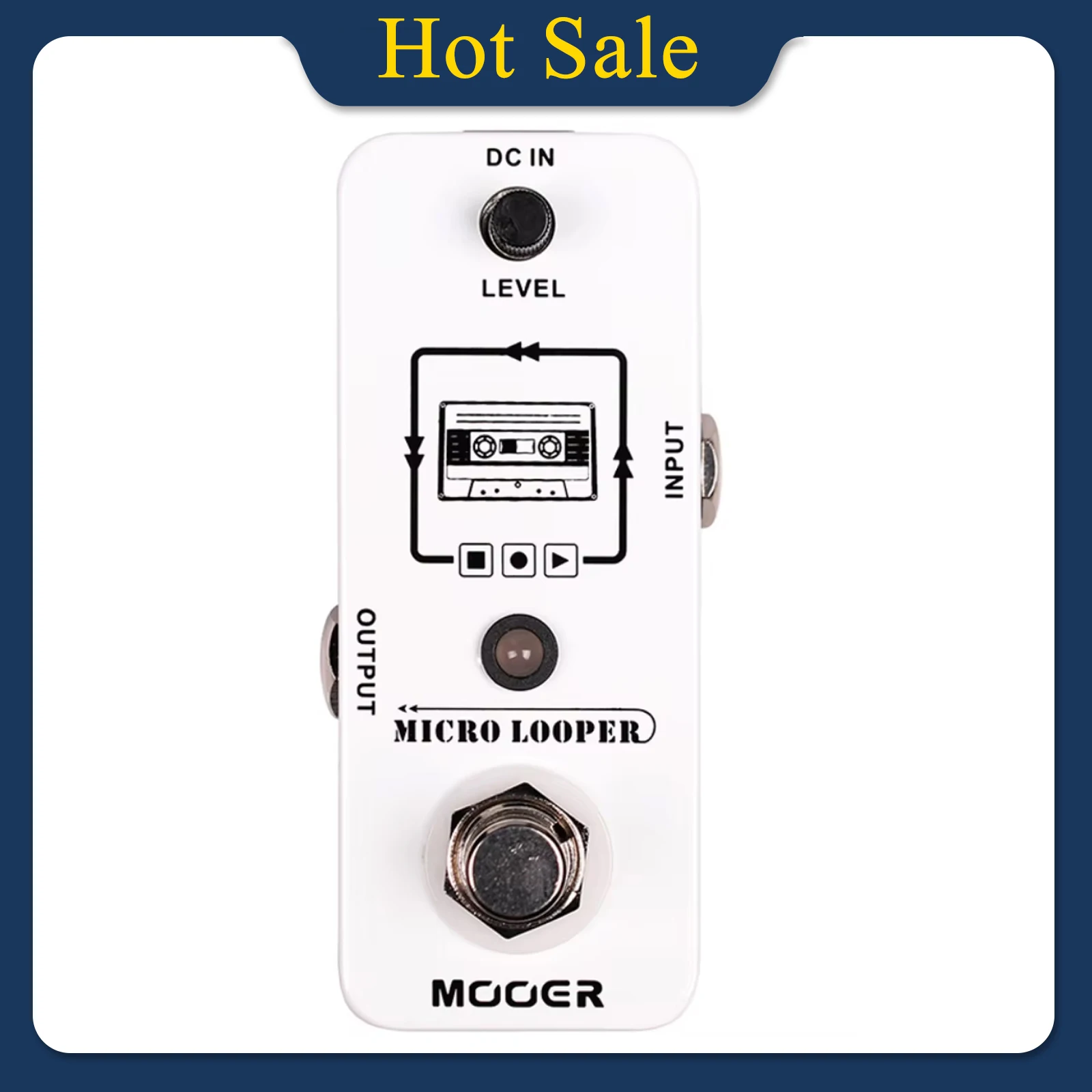 MOOER Micro Looper Guitar Effect Pedal Mini Loop Recording Max Recording Time 30 minutes True Bypass Guitar Bass Accessories