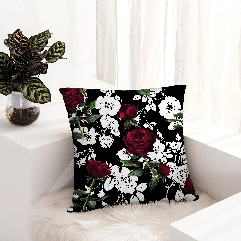 New Fashion Brand Pillow Case Plush Fabric Soft Pillowcase Double Sided Print Sofa Cushion Cover Throw Pillow Cover