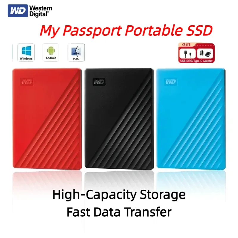 2026 Western Digital WD 500GB 1TB 2TB My Passport Portable External Hard Drive USB 3.0 High Speed HDD for Laptop PC Computers view 6
