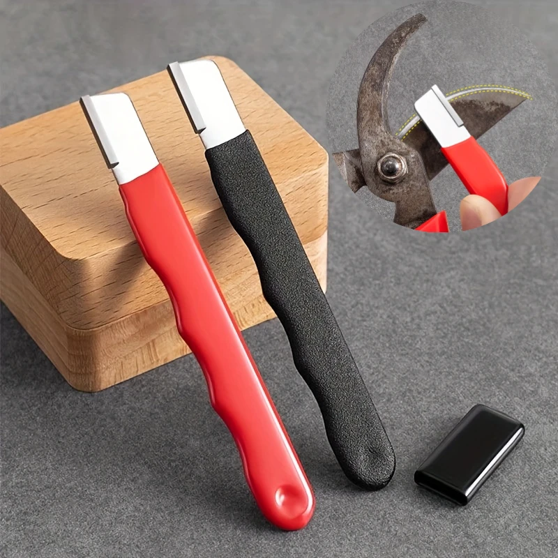 1/2pcs Multi-Purpose Steel Sharpener Set Portable Manual Knife Scissor Edge Scraper No Battery Required For Kitchen Garden Tools
