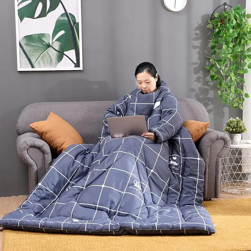 1 Stück faule Stepp decke mit Ärmeln warme verdickte Decke Multifunktion für zu Hause Winter