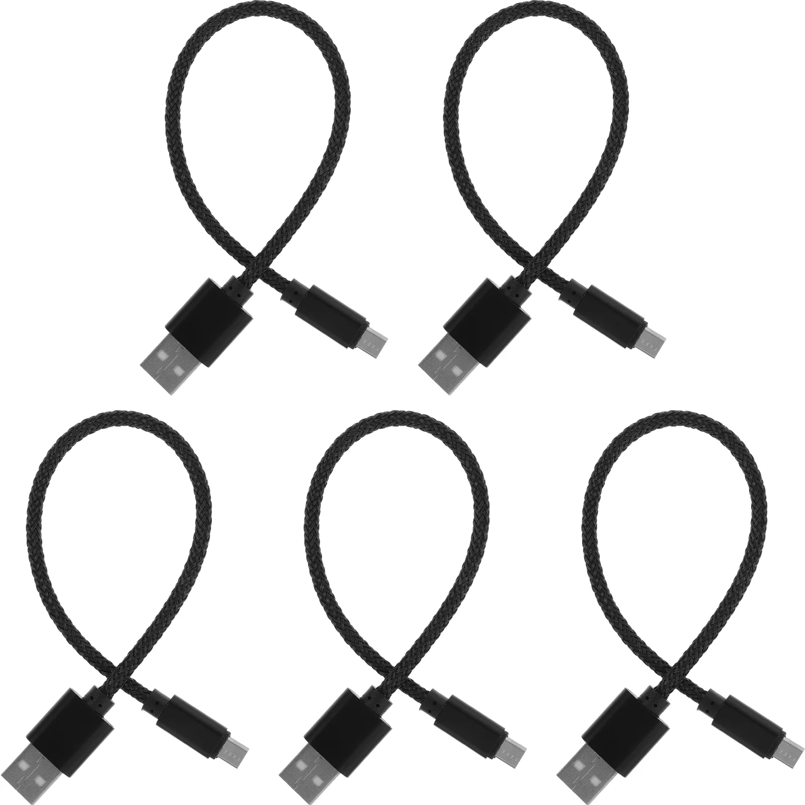 

5 Pcs 20cm Micro USB Data Sync and Charging Cable Nylon Braided Fast Cable for and Phones Tablets S7/ S6/ Pixel 2/ X G5/