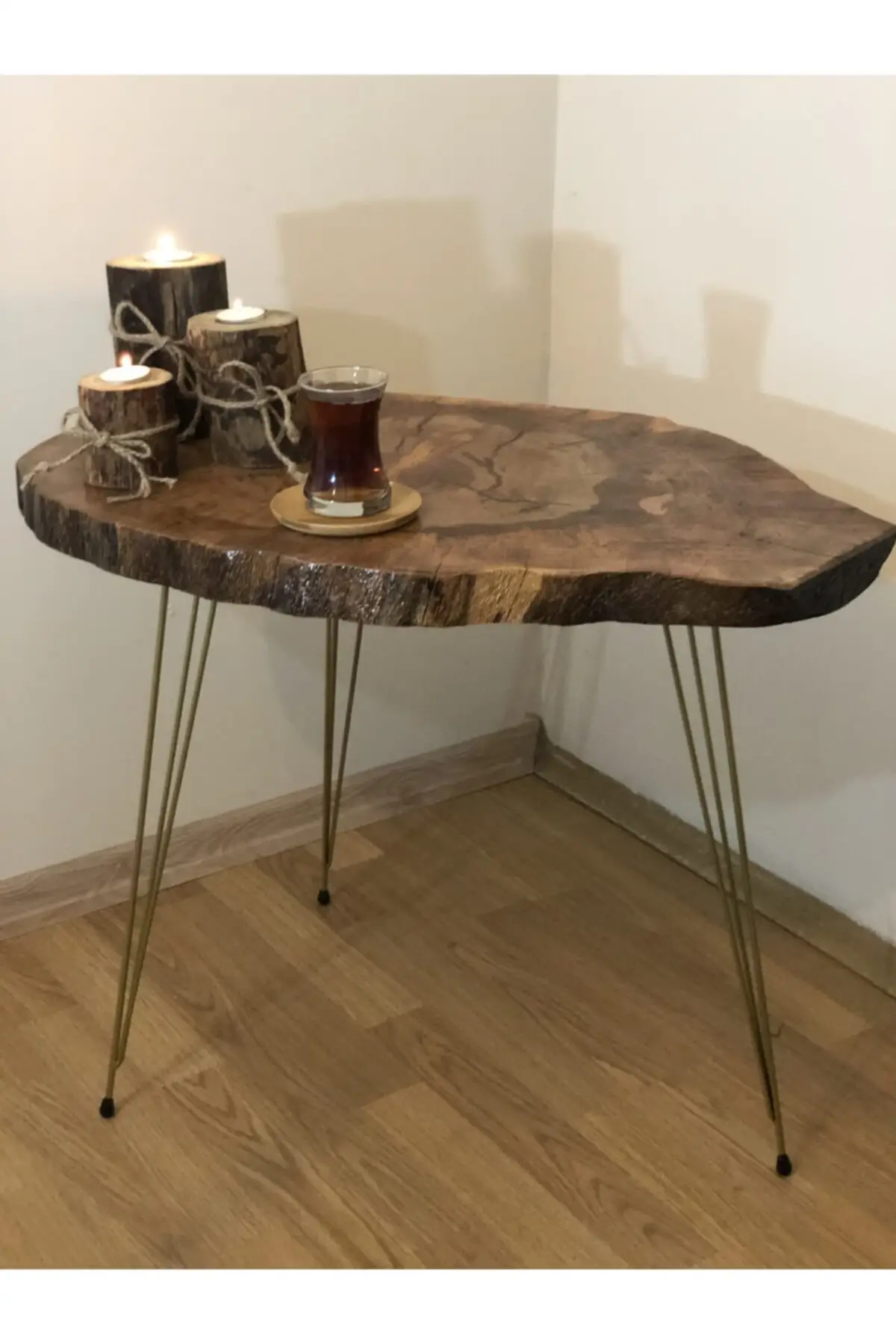 Yenş model kğtğk model Special Design Natural Oak Tree Medium Coffee Table