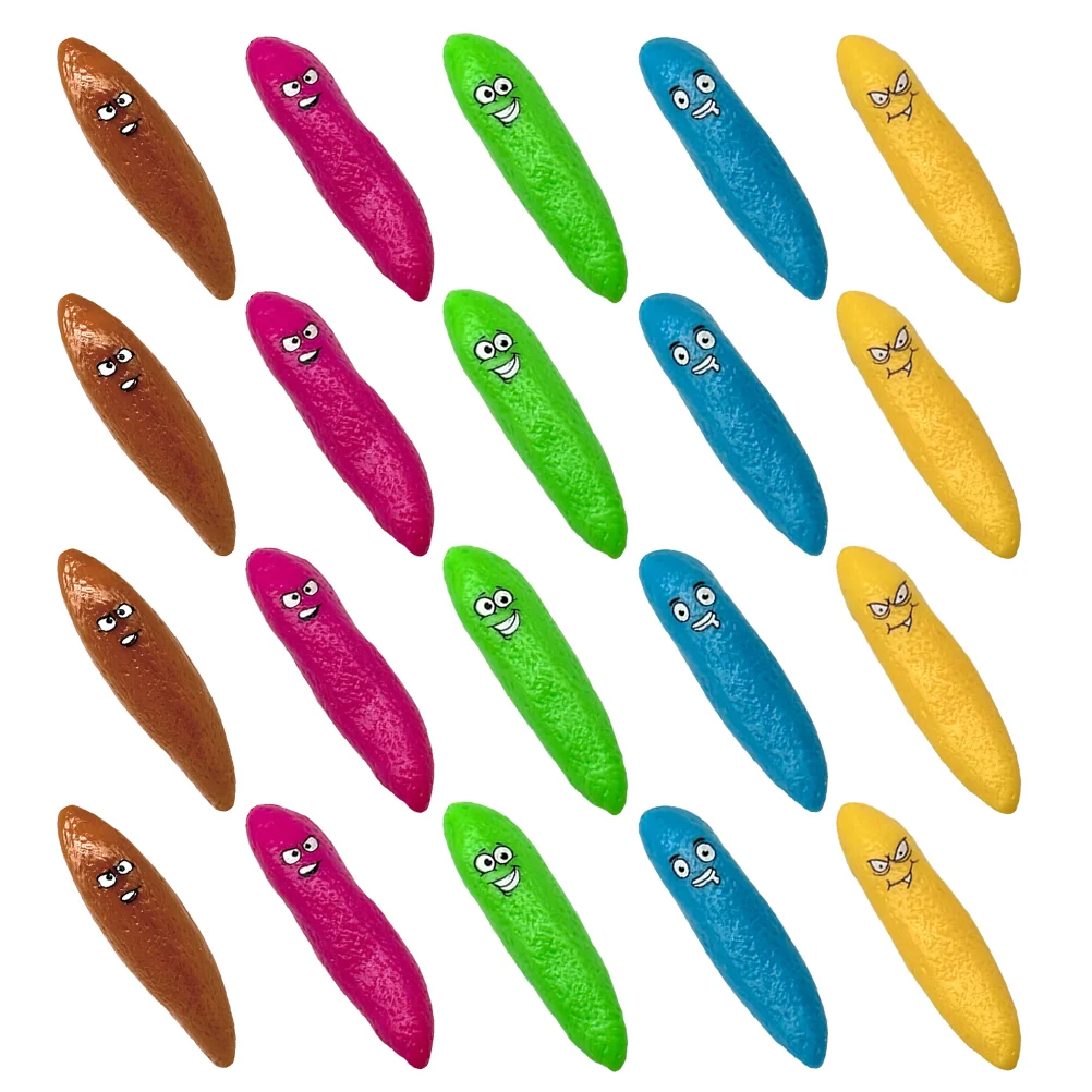 20 Pcs Poop Toy Launch Toys Soft Rubber Spoof Party Playthings for Finger Relief