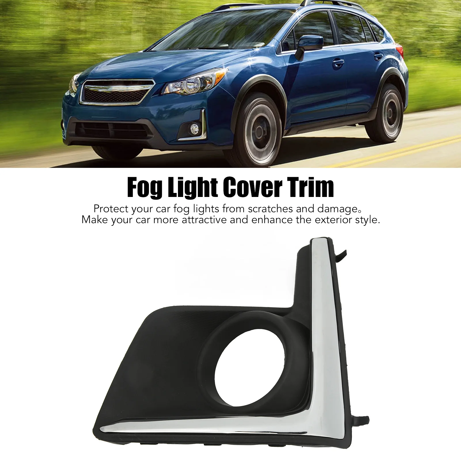 Car Front Bumper Fog Light Cover Driving Light Lamp Trim Bezel For Subaru Crosstrek Hybrid Touring/Base/Limited/Premium/Sport