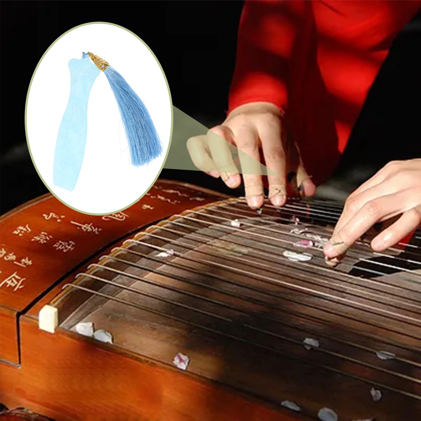 

Lightweight Vintage Portable Guzheng Nail Storage Board Abs Plastic Pick Holder Organizer For Pipa Guitar Anti-Loss Device With