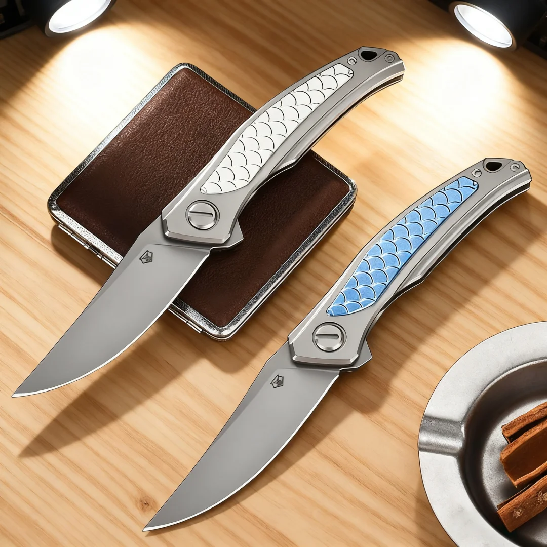 

Quantum Bear Head - Scale-carved Folding knife, portable camping adventure self-defense emergency tool, sharp fruit knife