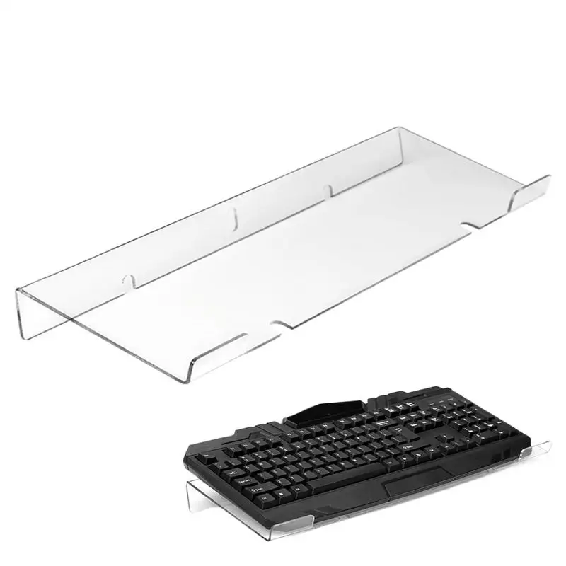 Computer Keyboard Stand Tilted Keyboard Holder Clear Ergonomic Typing Acrylic Keyboard Riser Desk Keyboard Lifter For Desk Home