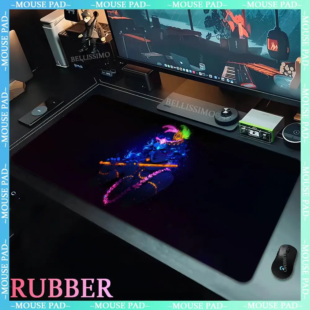 Hindu God XXL MousePad Game Accessories Game Black Keyboard Pad 1200X600MM Thickened Deskmat Lock Edge Rubber Non-slip Mouse Pad