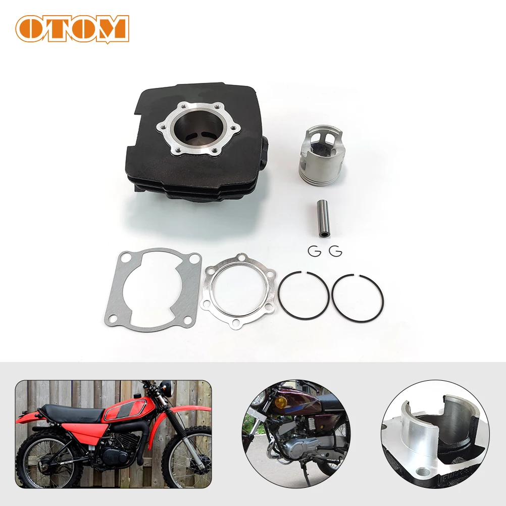 1 Set Motorcycle Cylinder KIT Standard Bore Cylinder Block Top End Piston Ring Pin Gasket Engine Parts For YAMAHA DT125 DT175 RX