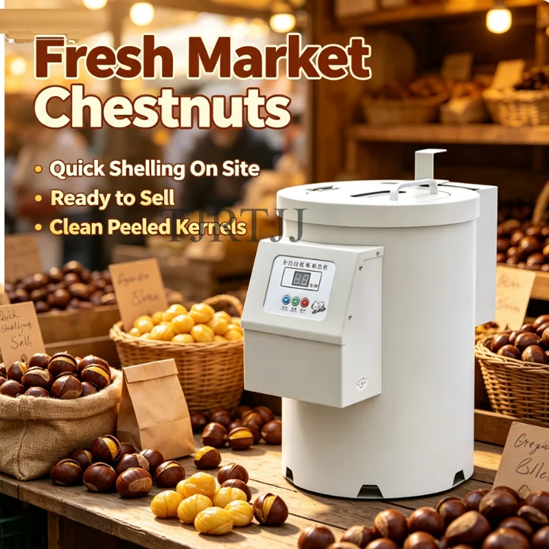 Automatic Chestnut Peeler Machine Commercial Chestnut Peeling Machine Small Home Use Electric Chestnut Sheller Peeling