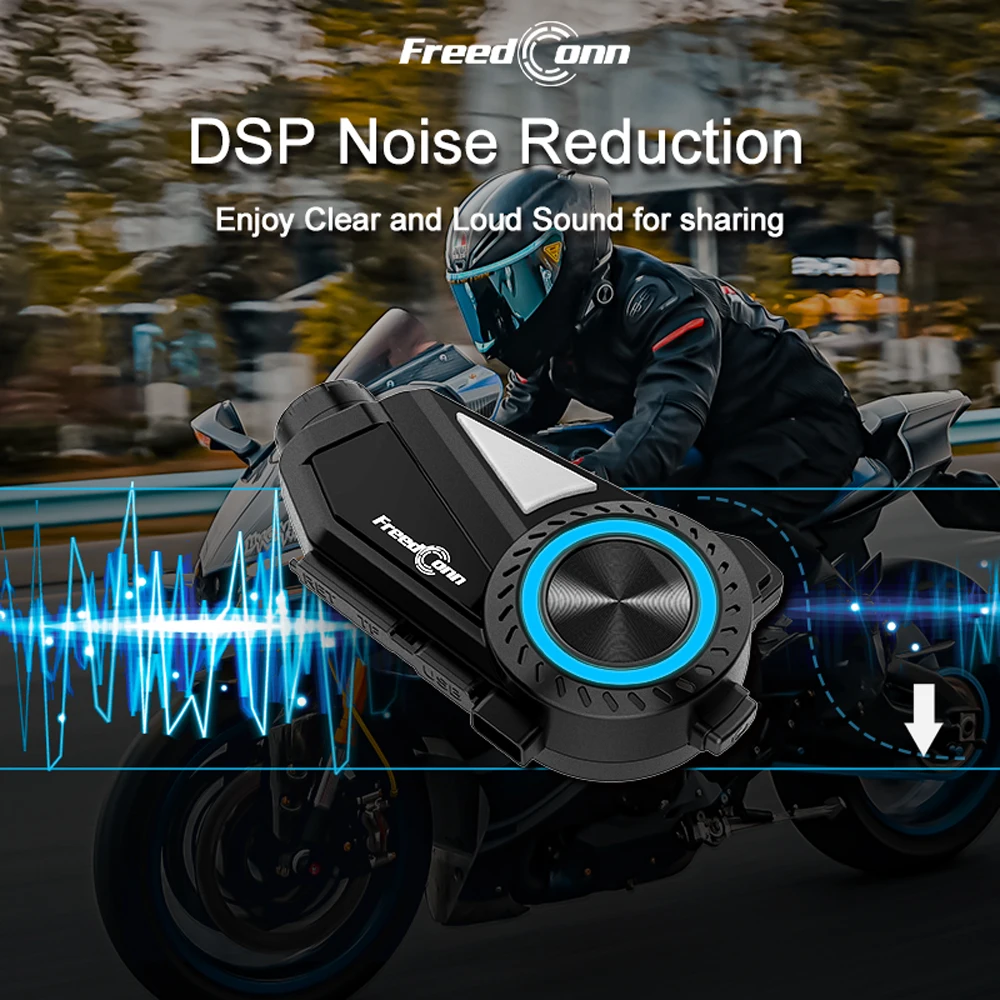 Freedconn-intercomunicador R3 para casco de motocicleta, cámara DVR con auriculares, Bluetooth, WiFi, grabadora de vídeo, 2K, 1440P, aplicación de música, Motor FM, Dashcam