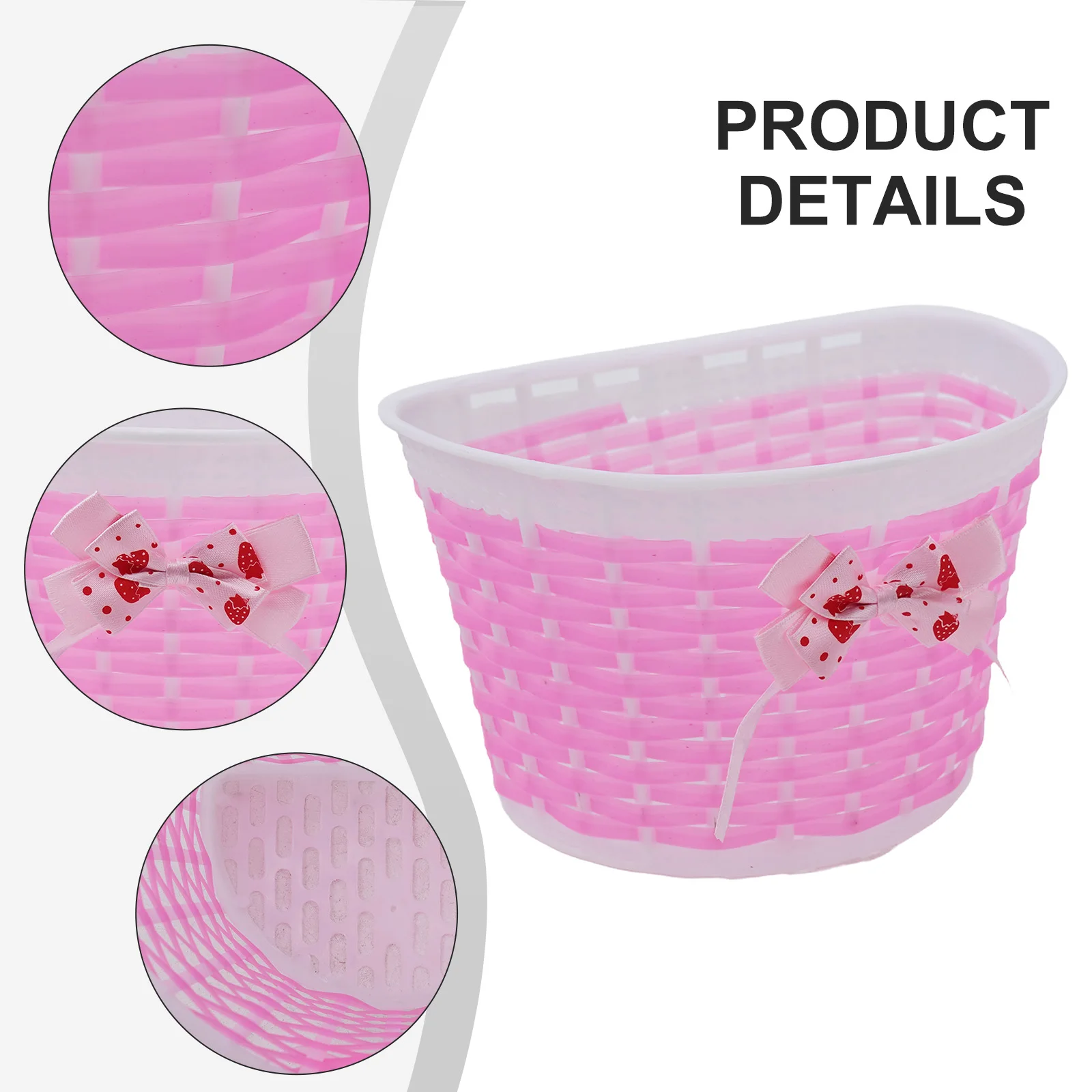 

1 комплект, пластиковая корзина для детского велосипеда, портативная съемная красочная милая сменная корзина для скутера, детали с кисточкой-стримером