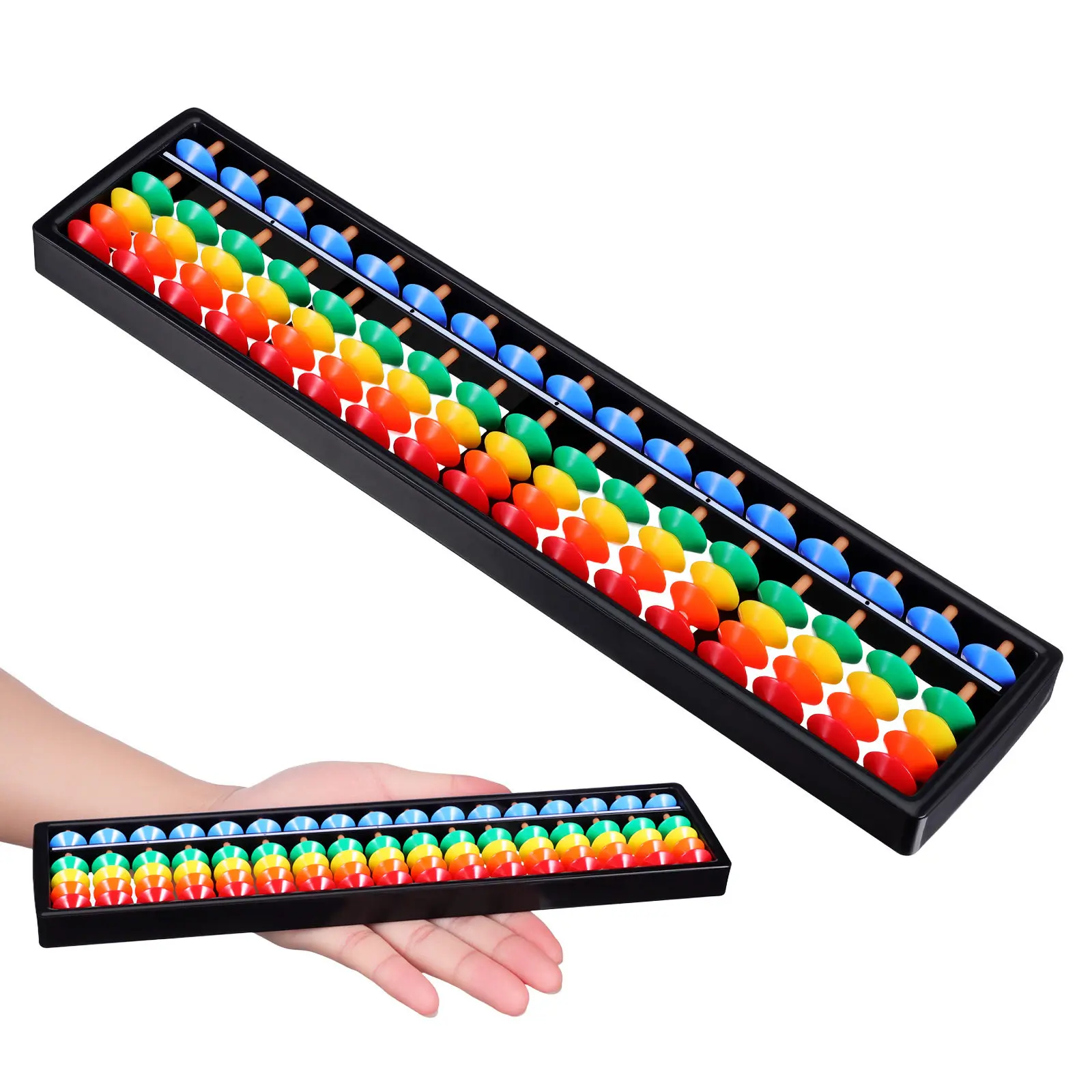 1Pcs 17 Digits Plastic Abacus Chinese Style Brain Developing Math Tool for Students Accountants Teachers Abacus Collectors