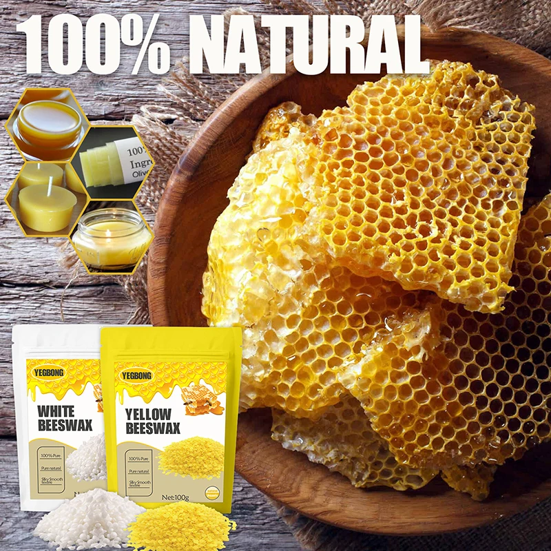100% Filtered Beeswax Pastilles Pellets Granules Cosmetic Grade Making Supplies for Candle, Lip Balm, Cream, Lotion and so on