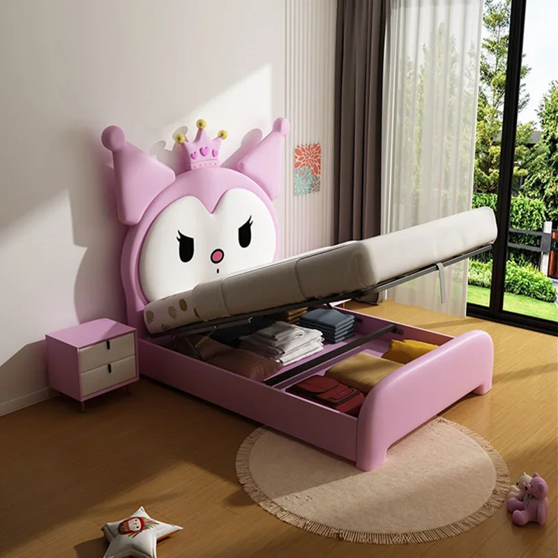 Mobili per bambini letto per bambini ragazza sogno principessa letto cartone animato ragazza creativa camera da letto rosa letto di lusso leggero