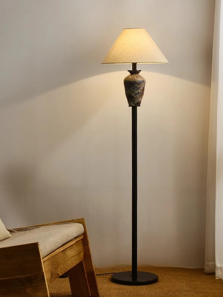 

wabi-**** floor lamp, Japanese retro art zen vertical lamp, homestay bedroom living room atmosphere decorative lamp