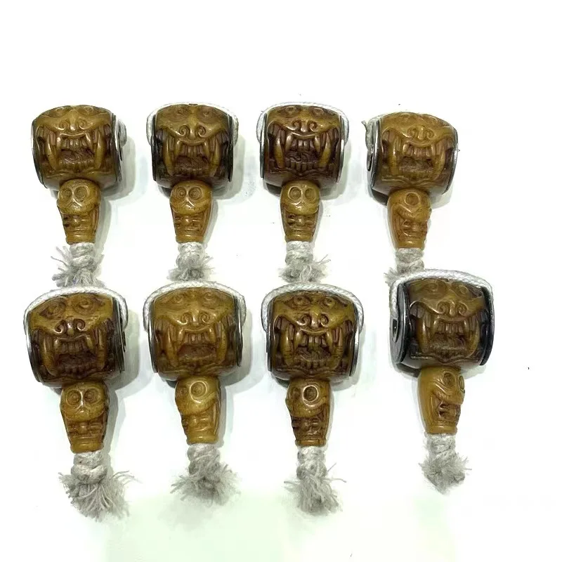 Style Large Bone Three-Way Stupa Skull Adu Tibetan Accessories Buddhist Beads Cloud Back