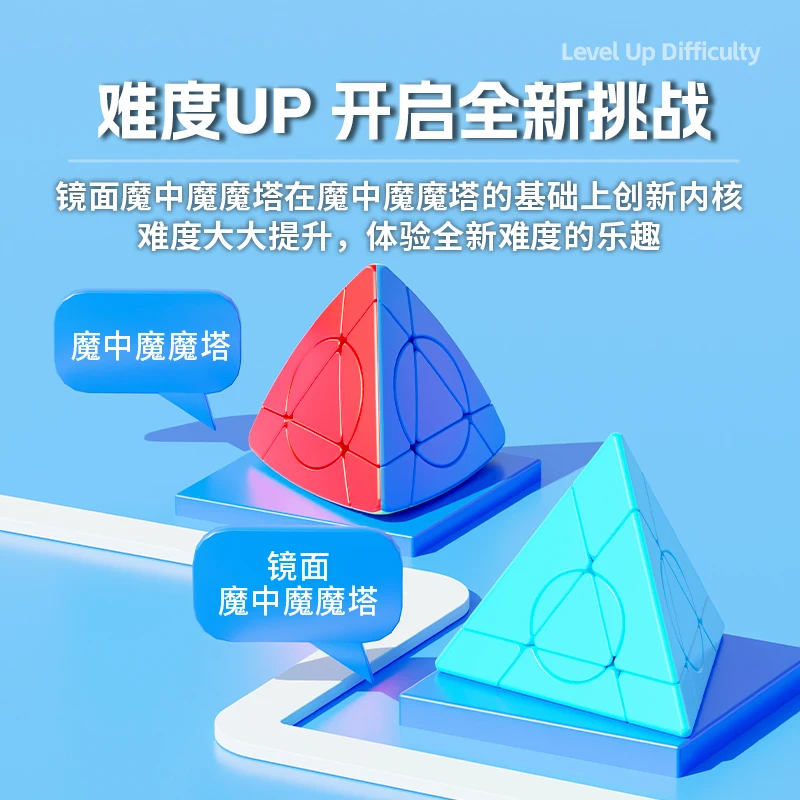 [JudyCube] Shengshou Mirror Circular Magic Tower Magic Speed Cube Fidget Toys Sengso Mirror Crazy pyramid Cubo Magico