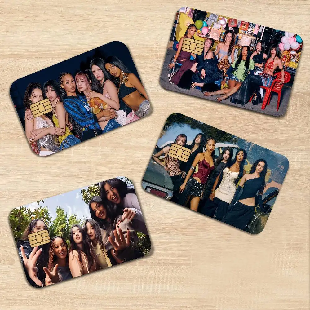 Kpop Band K-Katseyes Game Anime Sticker Film Skin Cover Case For Small Large No Chip Debit Credit Card Front Side