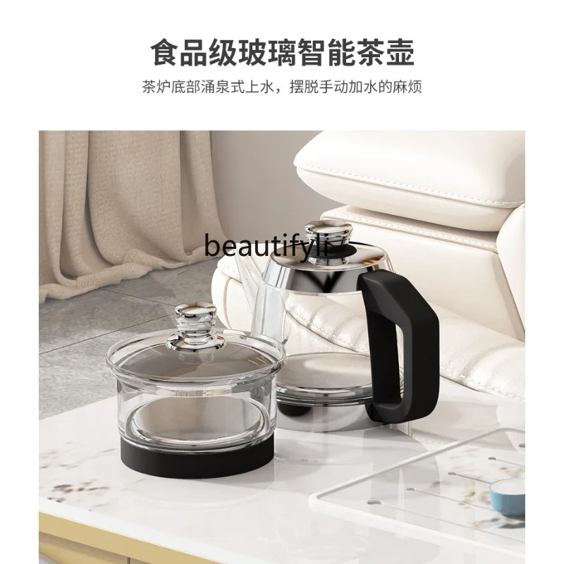 Italian Light Luxury Stone Plate Table-Chair Set Simple Modern Large Apartment Home High-End Kung Fu Tea Table Desk Integrated