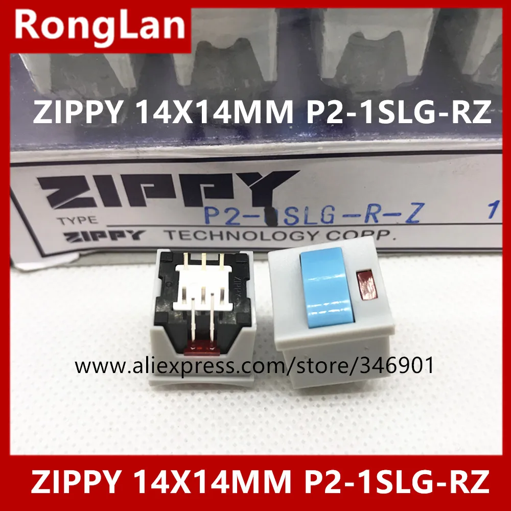 [SA]Taiwan ZIPPY electronic switch with lock button 14X14 square illuminated switch P2-1SLG-RZ--50pcs/lot